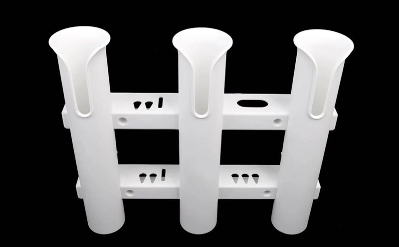 Stainless Steel 3-Tube Link Rod Holder – Boat Fishing Rod Pod, Flush Mount, Silver